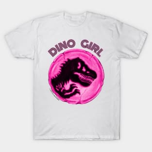 Jurassic World Pink Tyrannosaurus Rex Skull Dino Girl T-Shirt